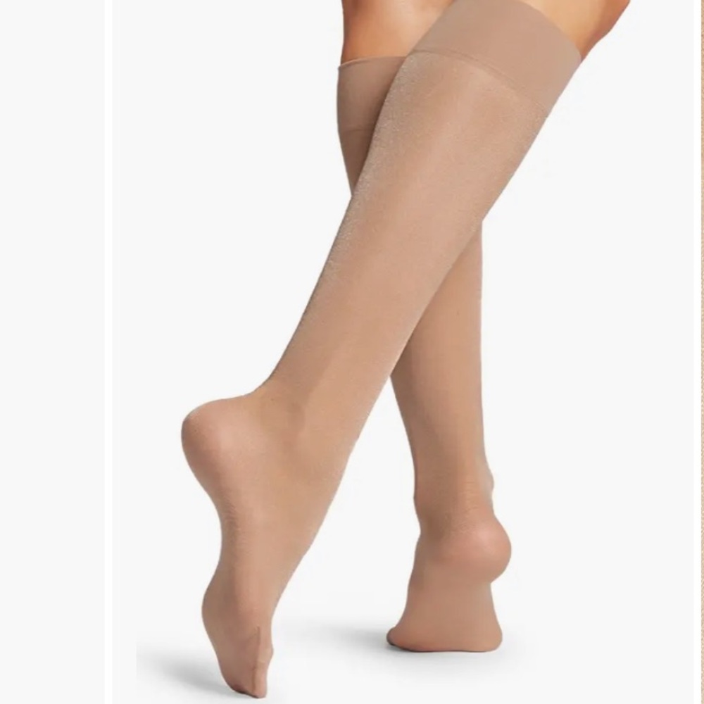 {NWT} Wolford | Satin Touch 20 Knee-Highs Socks 312 06 Cosmetic (M 8-9.5) - Picture 3 of 10